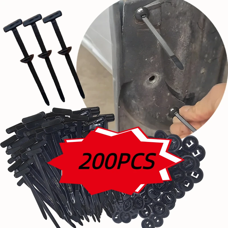 Car Cable Organizer - 5～200個入り ナイロンケーブルタイ バックル式 ヘビーデューティー セルフロック ジップタイ