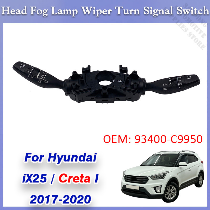 Car Wiper - 93400-C9950 車用ヘッドフォグライトランプ ワイパースティック ウインカーヘッドライトスイッチ ヒュンダイ IX25