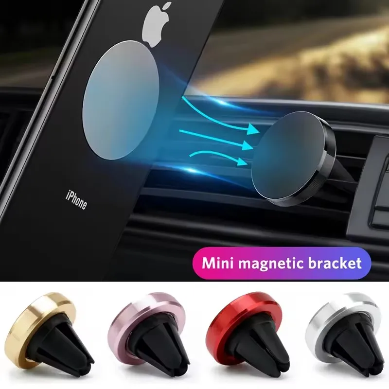Car Phone Holder - 磁石式の車載用スマートフォンホルダー。エアコン吹き出し口に取り付け可能。iPhone、Xiaomi Mi、Samsung、LGなどのスマートフォンやGPSデバイスに対応。