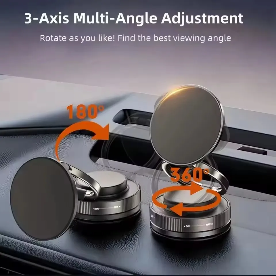 360をアップグレード ° 真空磁石式スマートフォンホルダー - Car Vacuum のレビューと価格