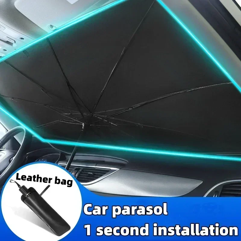 車用サンシェード、折りたたみ式傘型サンシェード/カバー（ほと - Windshield Sun Shade のレビューと価格