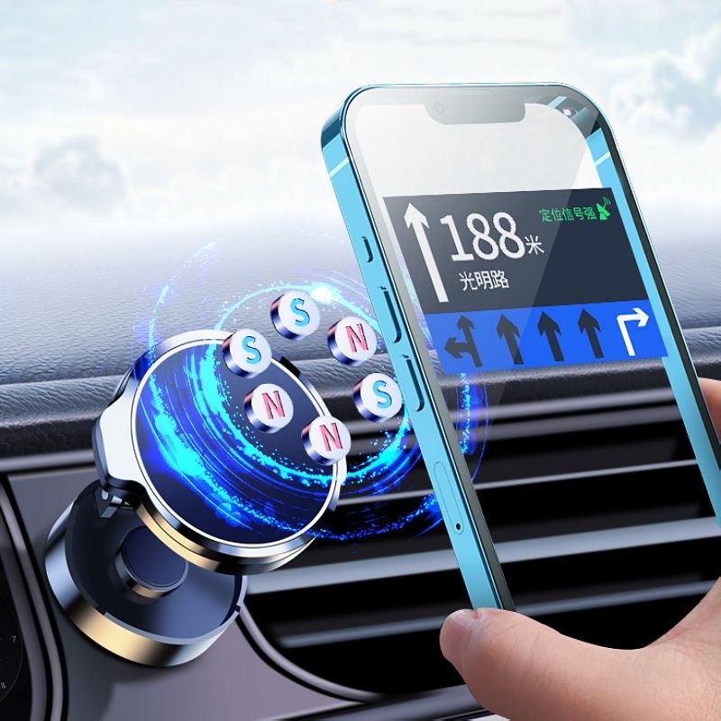 強力マグネット式携帯電話スタンド 720 °   折りたたみ - Car Phone Holder のレビューと価格