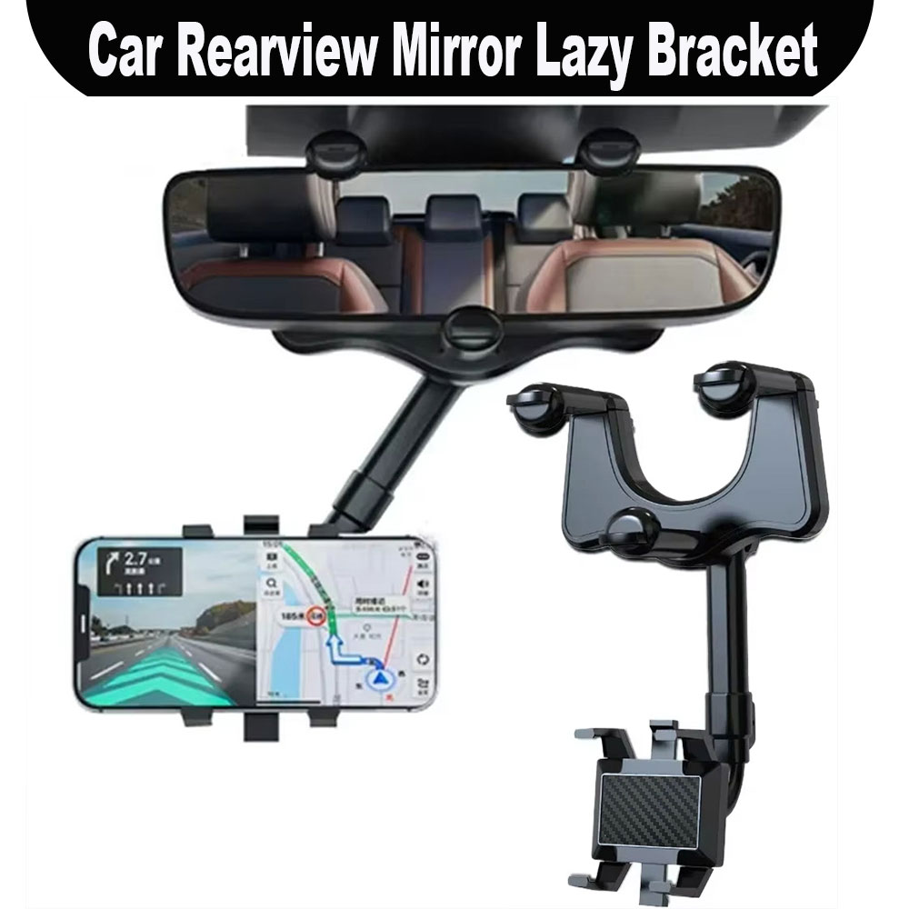 多機能車用バックミラー携帯電話ホルダー 360度回転 °   - Car Mirror のレビューと価格