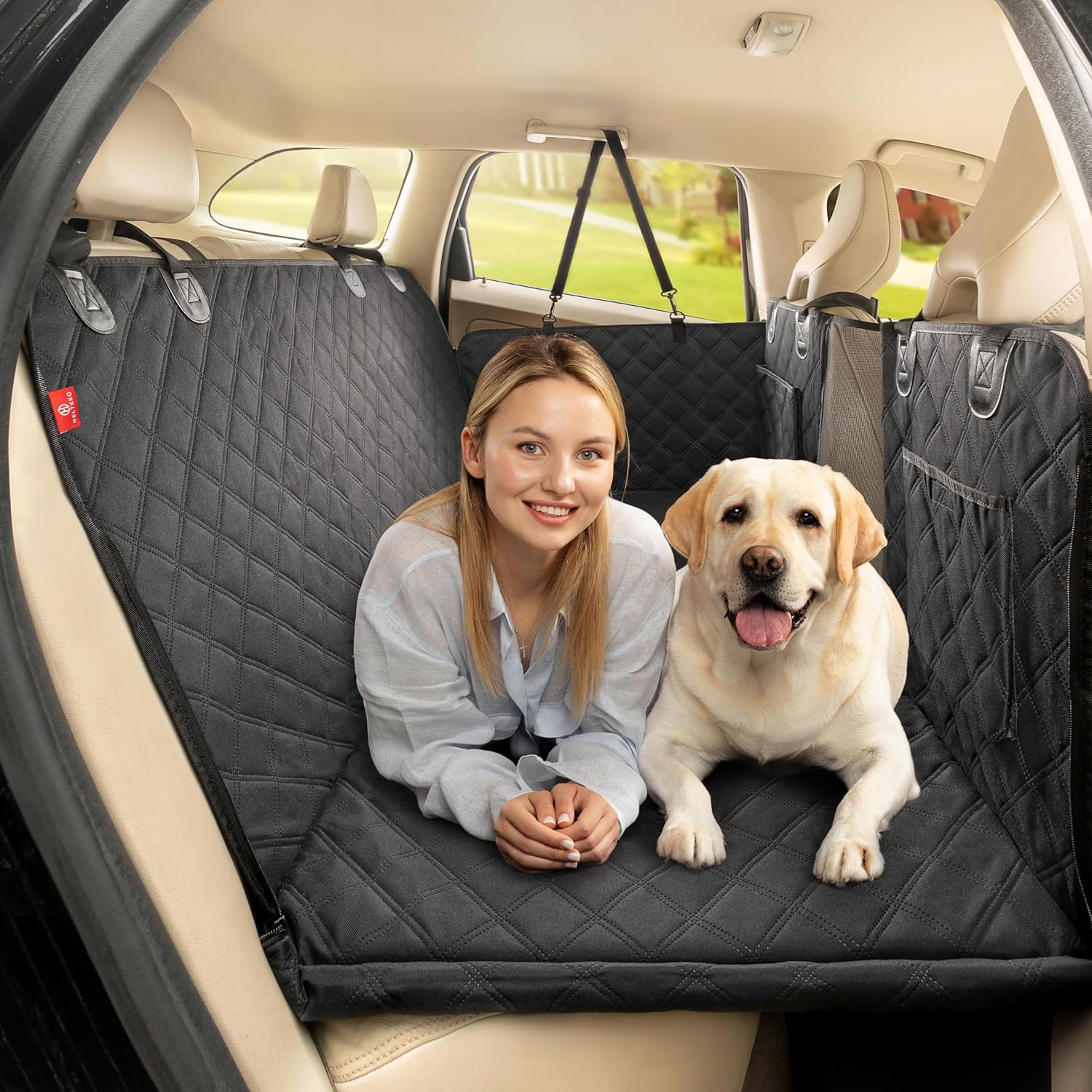 大型犬用カーシートカバー。耐久性に優れたファスナー付きハンモ - Car Seat Cover のレビューと価格