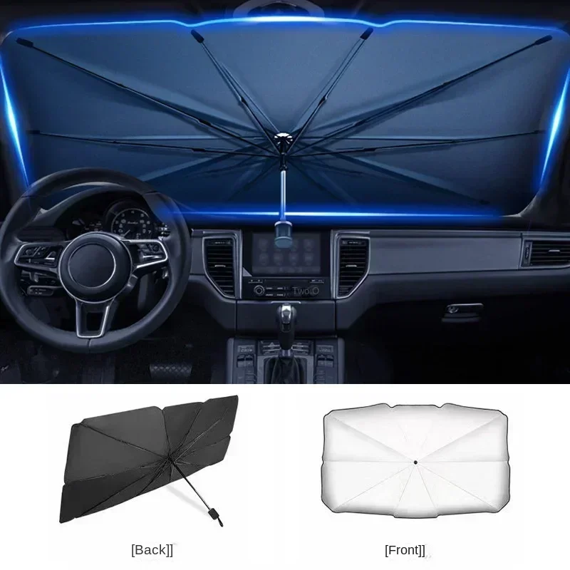 車用サンシェード パラソル 車のフロントウィンドウ用サンシェ - Windshield Sun Shade のレビューと価格