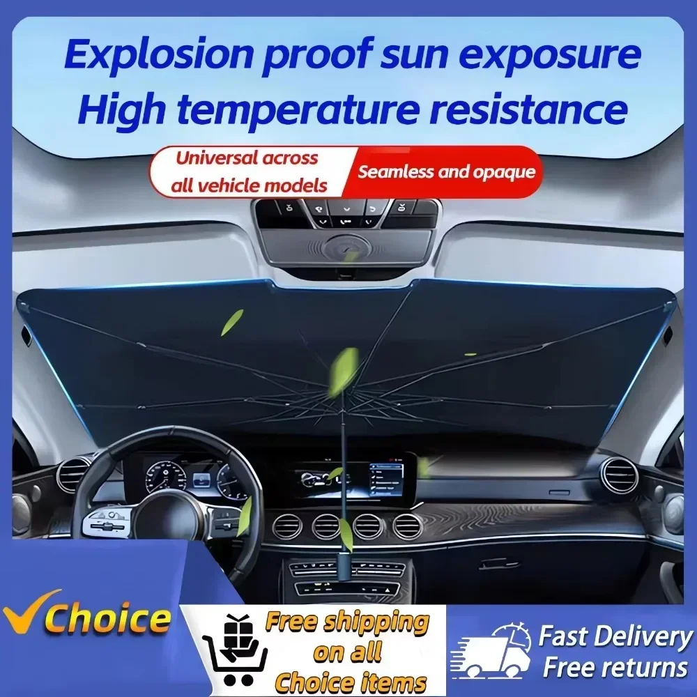 車用サンシェード、フロントガラス用傘型サンシェード、折りたた - Windshield Sun Shade のレビューと価格