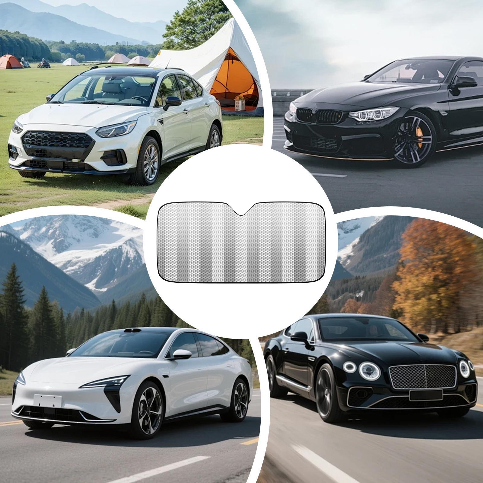 フロントガラスサンシェード吸盤式折りたたみ式プライバシーカバ - Windshield Sun Shade のレビューと価格