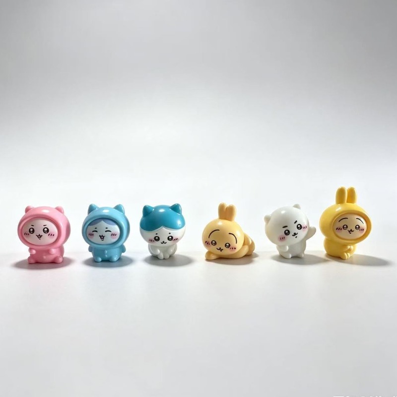 ちいかわのミニフィギュア、かわいいうさぎのキャラクターが描か - Car Accessories Japanese のレビューと価格
