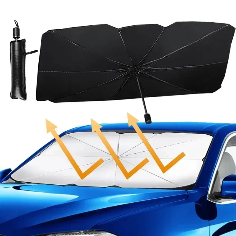 1個入り 車用サンシェード傘 サンシェードプロテクター フロ - Windshield Sun Shade のレビューと価格