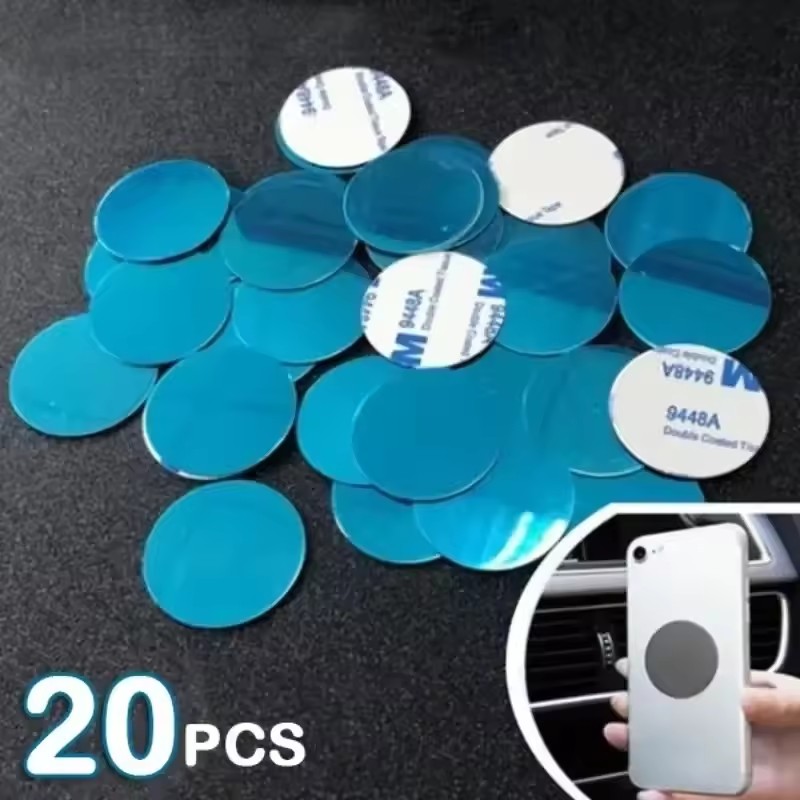 1/50個入り 超薄型金属プレートステッカー。磁石式の車載用 - Car Phone Holder のレビューと価格
