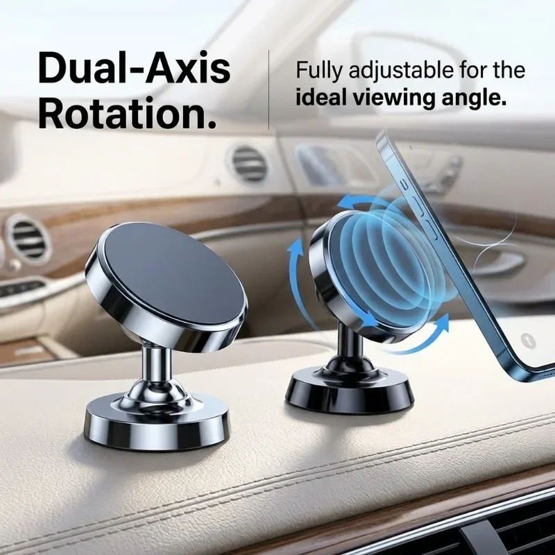 金属製磁石式スマホホルダー。小型で丸い形状。車載用磁石マウン - Car Phone Holder のレビューと価格
