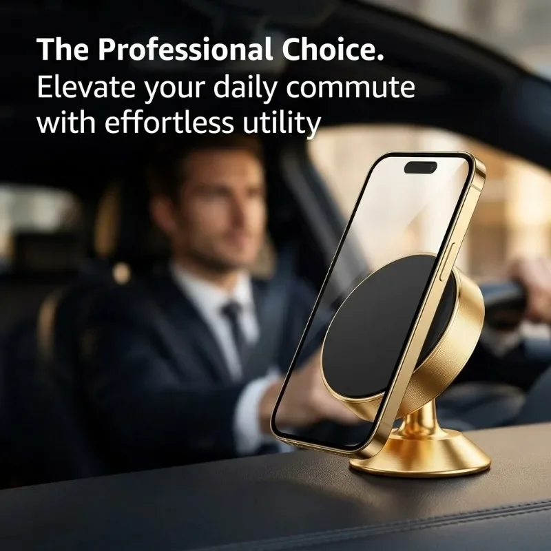 金属製磁石式スマホホルダー。小型で丸い形状。車載用磁石マウン - Car Phone Holder のレビューと価格