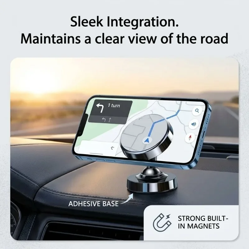 金属製磁石式スマホホルダー。小型で丸い形状。車載用磁石マウン - Car Phone Holder のレビューと価格