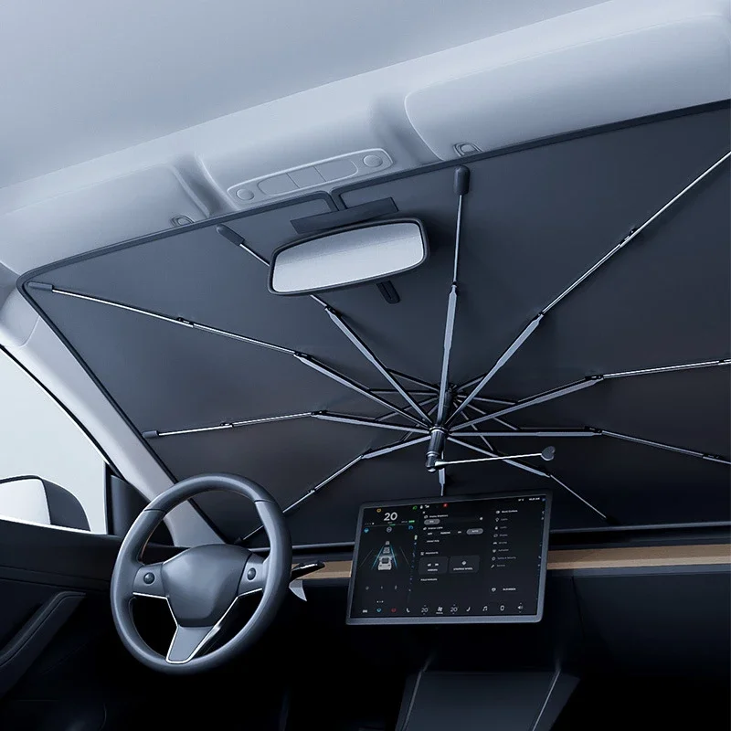 車用傘型フロントガラスサンシェード、折りたたみ式日よけ、UV - Windshield Sun Shade のレビューと価格