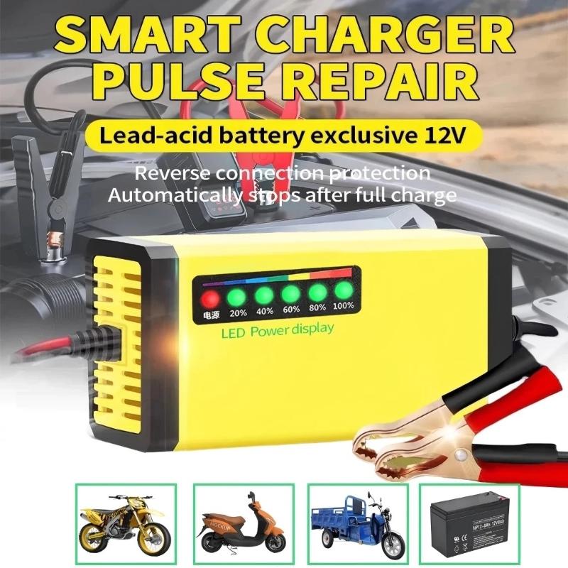 スマート12Vユニバーサルカーバッテリー充電器、逆極性保護機 - Car Charger のレビューと価格